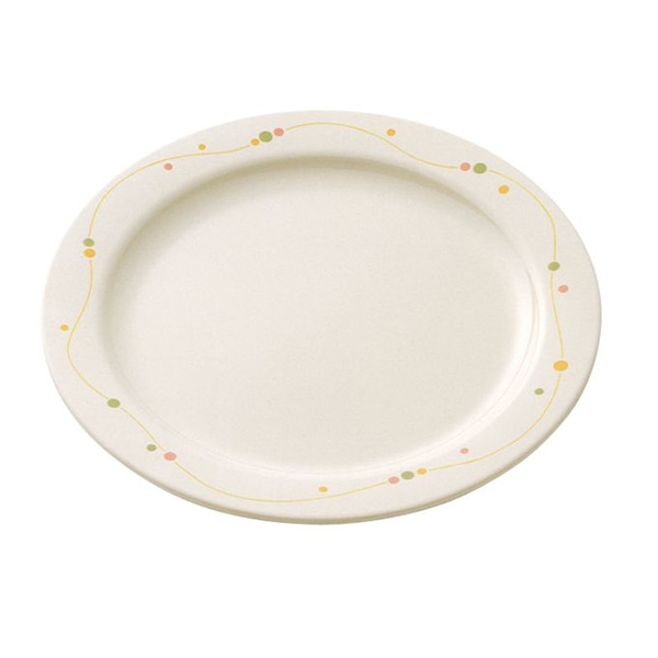 台和 メラミン食器　ミート皿21cm パールドロップ DY-210-PD 1枚（ご注文単位200枚）【直送品】