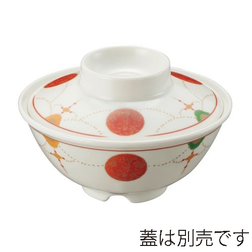 台和 メラミン食器　飯椀　身 ようらく彩 ED-202-YR 1枚（ご注文単位1枚）【直送品】