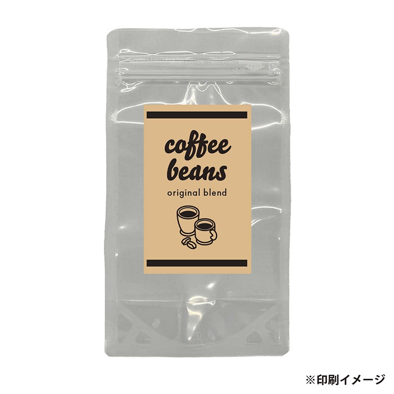 【オリジナル印刷】ナイロンスタンドパウチチャック袋 LZ－12 4色カラーラベル貼り加工　1200枚