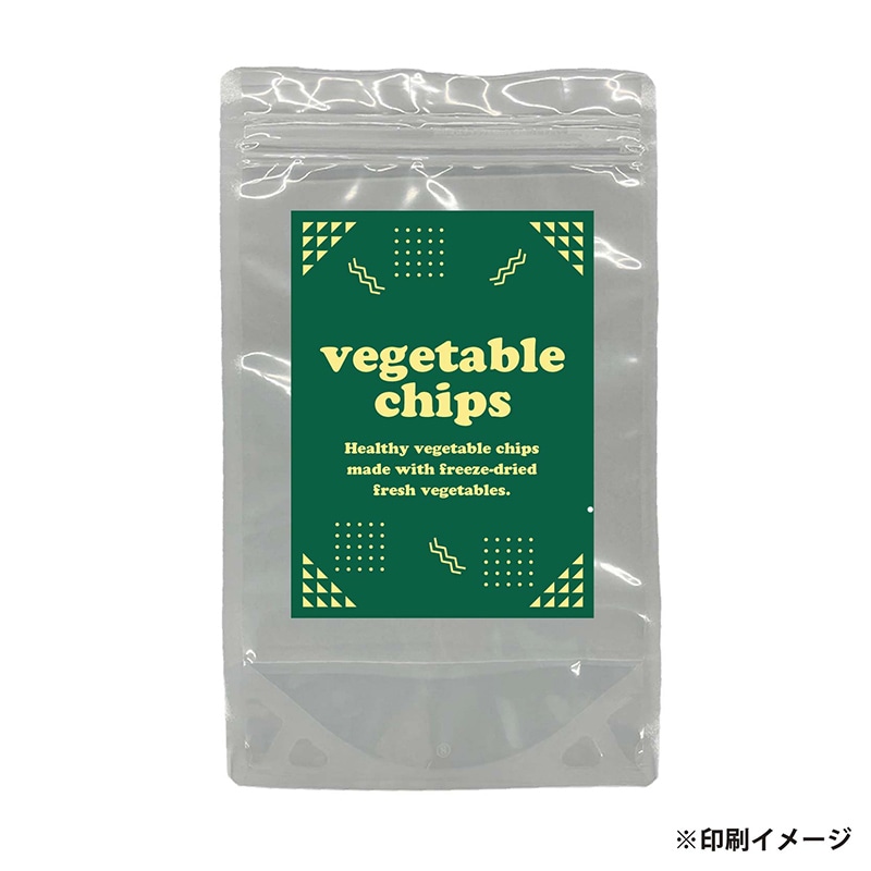 【オリジナル印刷】ナイロンスタンドパウチチャック袋 LZ－16 4色カラーラベル貼り加工　800枚
