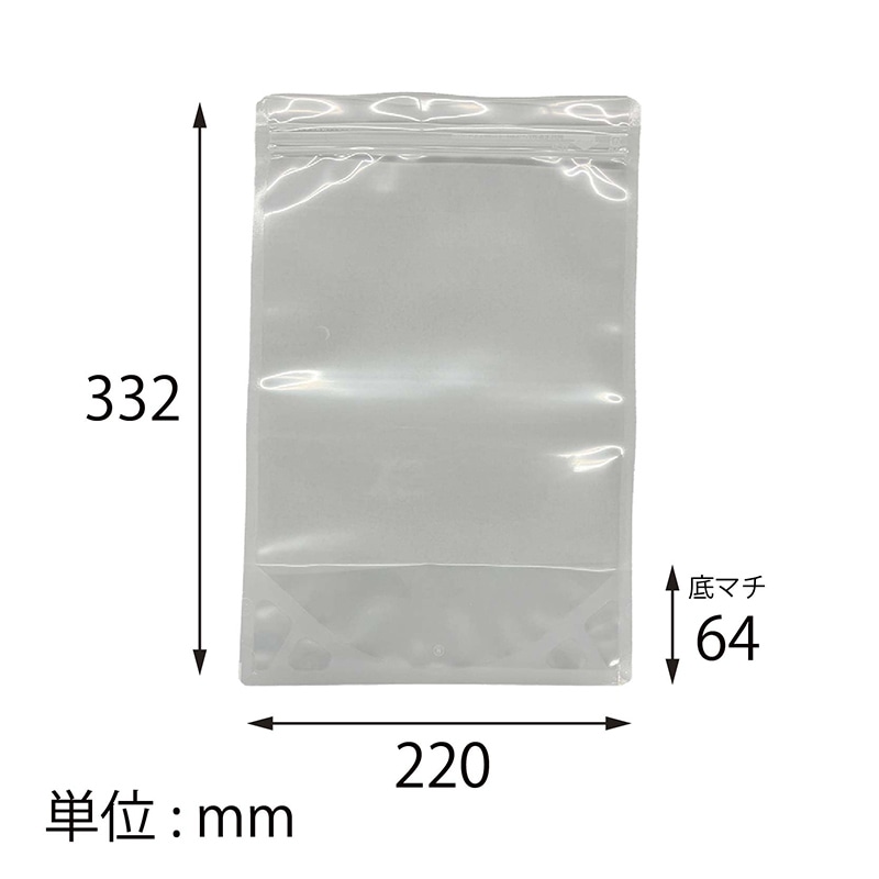 【オリジナル印刷】ナイロンスタンドパウチチャック袋 LZ-22 4色カラーラベル貼り加工 500枚
