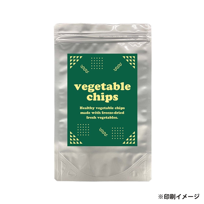 【オリジナル印刷】アルミスタンドパウチチャック袋 AL－18 4色カラーラベル貼り加工　700枚