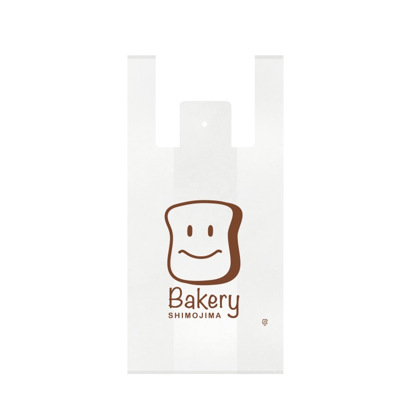 【オリジナル印刷】特注小ロットレジ袋　ハンドハイパー No．35　乳白原反 1色印刷　1000枚