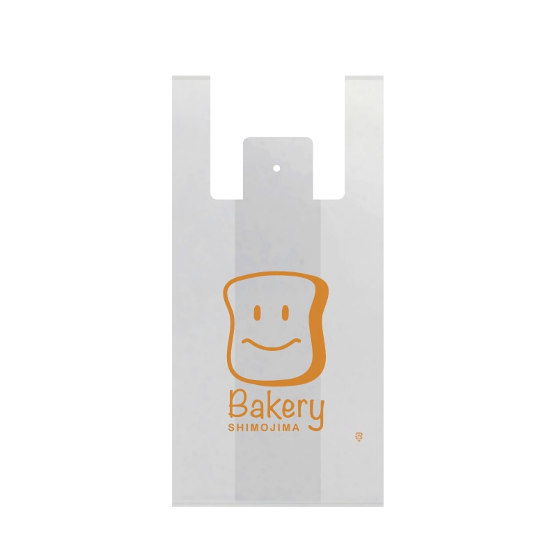 【オリジナル印刷】特注小ロットレジ袋　ハンドハイパー No．35　ナチュラル原反 1色印刷　2000枚