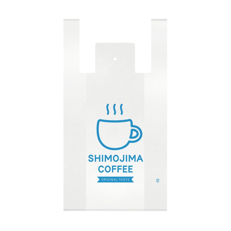 【オリジナル印刷】特注小ロットレジ袋　ハンドハイパー No．40　乳白原反 1色印刷　1000枚