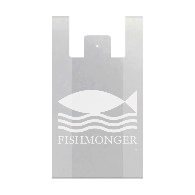 【オリジナル印刷】特注小ロットレジ袋 ハンドハイパー No.45 ナチュラル原反 1色印刷 1000枚