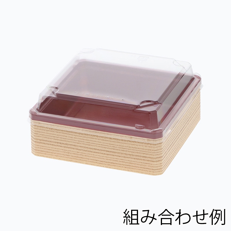 【オリジナル印刷】特注弁当容器 ワン折重 縁 小隅45(45) 杉 足無 1色印刷 400枚