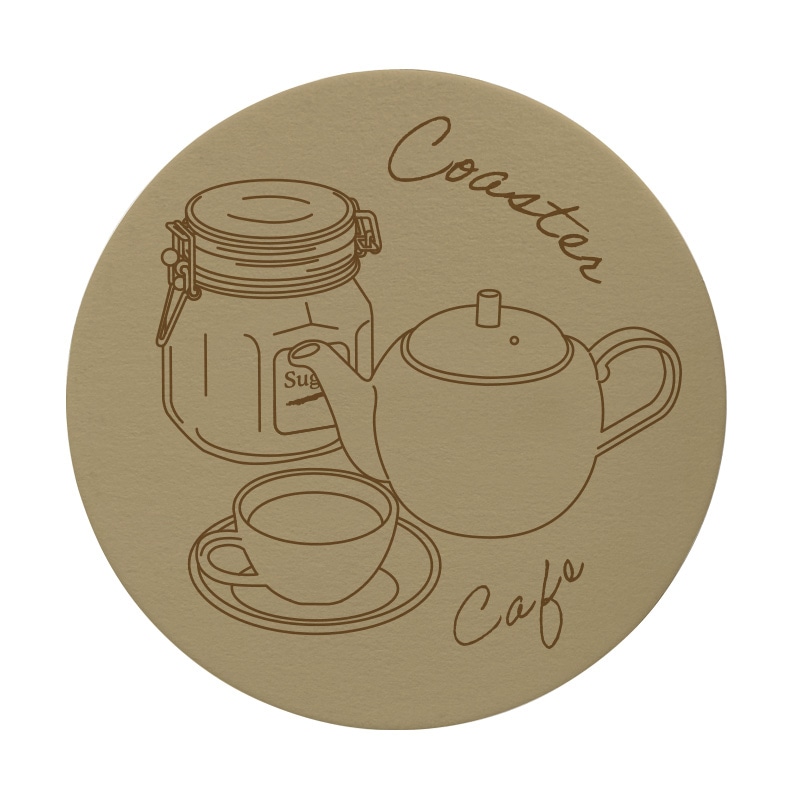 【オリジナル印刷】紙コースター 丸型　1mm ベタ2色印刷 5000枚