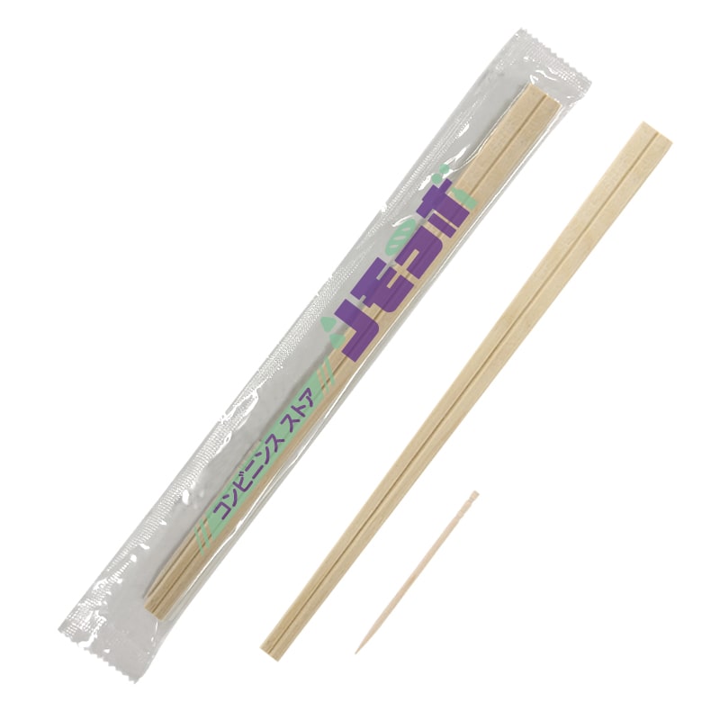 【オリジナル印刷】OP完封箸袋楊枝入り トツ1~2色印刷 8寸 アスペン元禄 10000膳