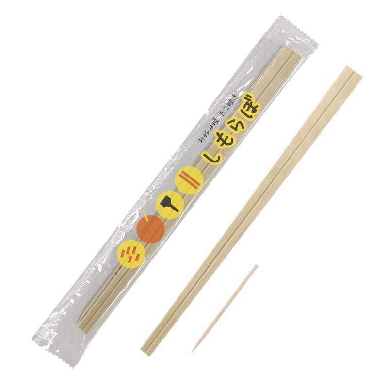 【オリジナル印刷】OP完封箸袋楊枝入り トツ印刷3色 8寸 アスペン元禄 5000膳