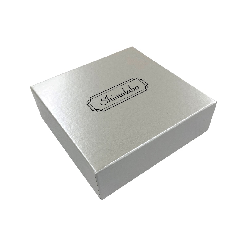 【オリジナル印刷】ジュエリーBOX F85　パール 1色印刷　60個