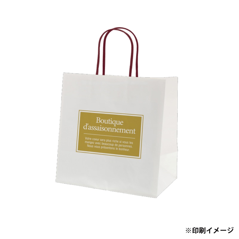 【オリジナル印刷】スムースB26－16　片艶・晒120G ベタ印刷なし1色印刷　1000枚 オプション　アクリル紐芯入カラー替え 1000枚