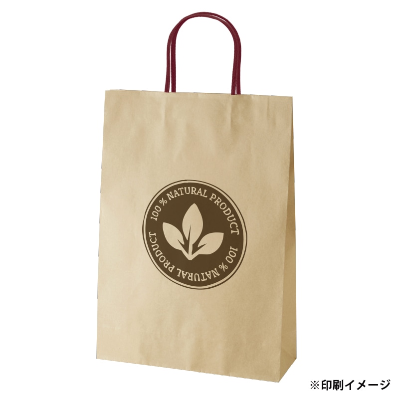 >【オリジナル印刷】スムースB2才 未晒120g(茶) ベタ印刷なし1色印刷 3000枚 オプション アクリル紐芯入カラー ニス 3000枚