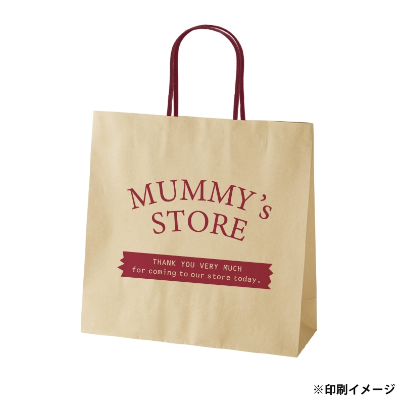 【オリジナル印刷】スムースB3才 未晒120g(茶) ベタ印刷なし1色印刷 3000枚 オプション アクリル紐芯入カラー ニス 3000枚