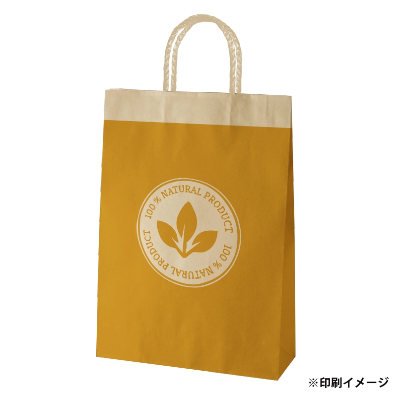 【オリジナル印刷】スムースB2才 未晒120g(茶) ベタ印刷あり1色印刷 3000枚 オプション PP紐カラー ニス 3000枚