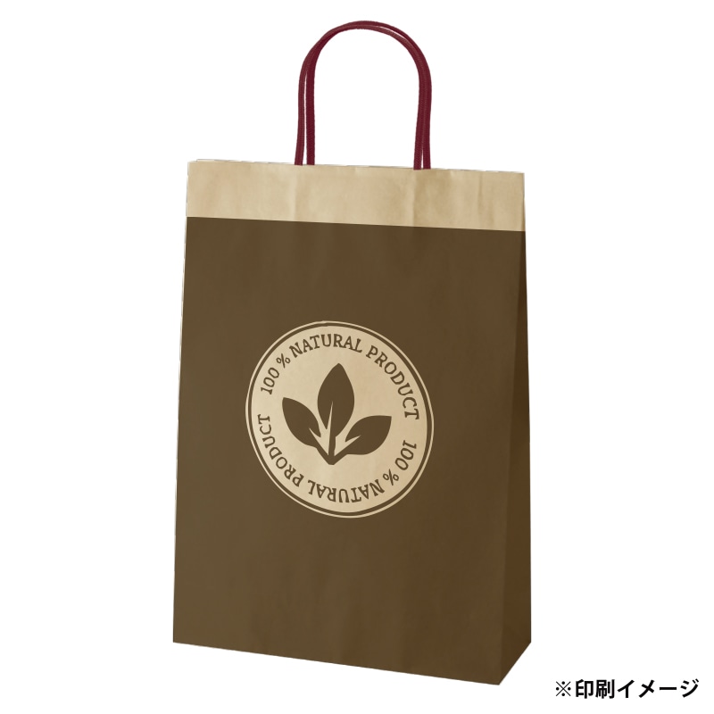 【オリジナル印刷】スムースB2才 未晒120g(茶) ベタ印刷あり1色印刷 3000枚 オプション アクリル紐芯入カラー ニス 3000枚