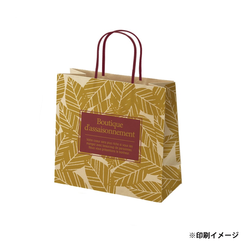 【オリジナル印刷】スムースB26-16 未晒120g(茶) ベタ印刷あり2色印刷 1000枚 オプション アクリル紐芯入カラー替え 1000枚