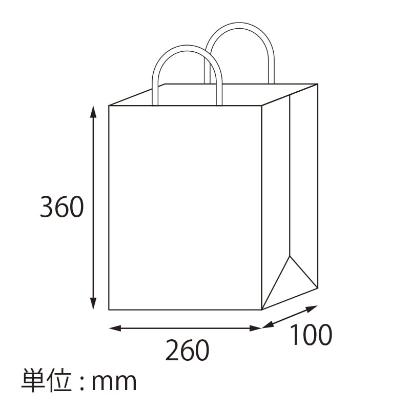 【オリジナル印刷】スムースBS-100 片艶・晒120G ベタ印刷なし2色印刷 3000枚 オプション PP紐カラー替え 3000枚