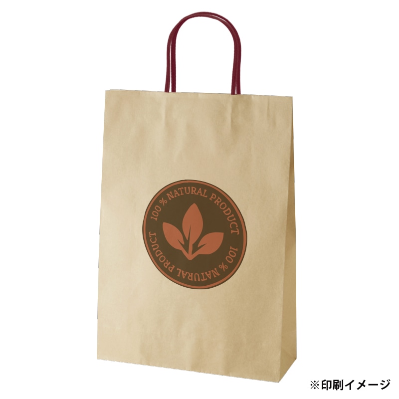 【オリジナル印刷】スムースB2才 未晒120g(茶) ベタ印刷なし2色印刷 3000枚 オプション アクリル紐芯入カラー ニス 3000枚