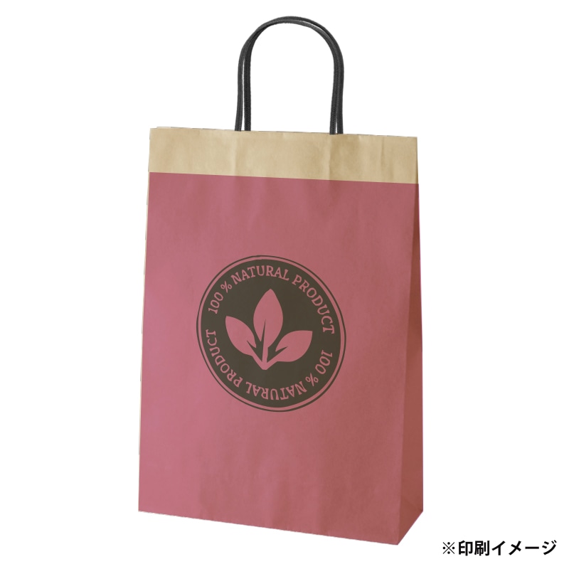 【オリジナル印刷】スムースB2才 未晒120g(茶) ベタ印刷あり2色印刷 3000枚 オプション アクリル紐芯入カラー替え 3000枚