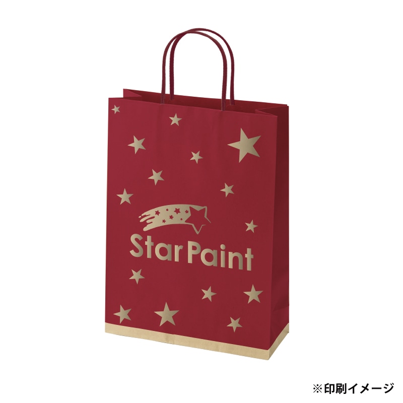 【オリジナル印刷】スムースBS-100 未晒120g(茶) ベタ印刷あり2色印刷 3000枚 オプション アクリル紐芯入カラー替え 3000枚