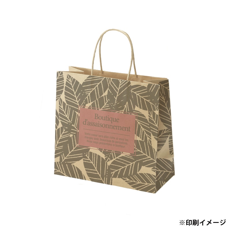 【オリジナル印刷】スムースB26-16 未晒120g(茶) ベタ印刷あり2色印刷 3000枚 オプション ニス 3000枚