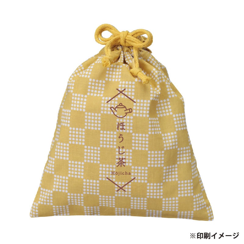 【オリジナル印刷】コットン巾着片面1色印刷 大 麻の葉柄3色青海波柄3色市松柄4色 SW2126 ロット100枚