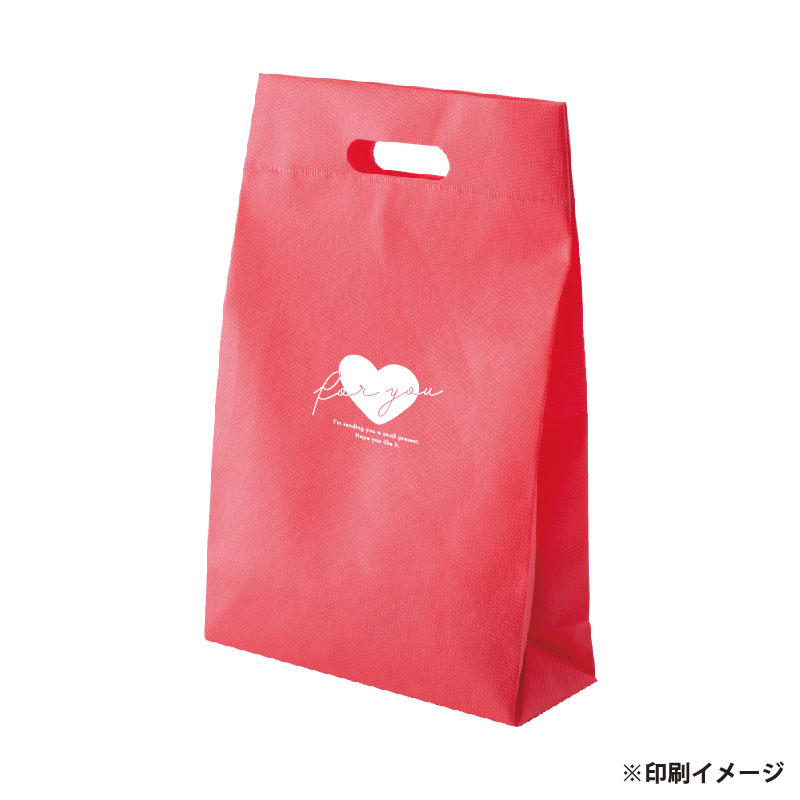 【オリジナル印刷】不織布片面1色印刷 小判抜きマチ付バッグ 全5色 SW4328 ロット100枚