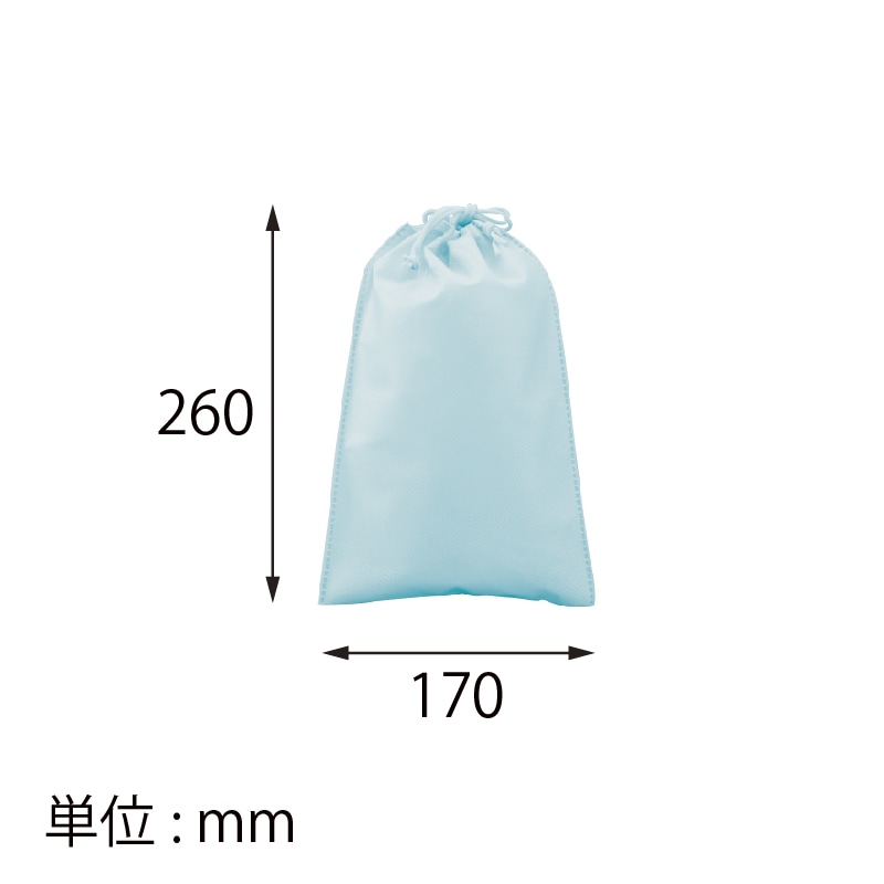 【オリジナル印刷】不織布片面1色印刷 巾着小 全11色 SW1726014 ロット500枚