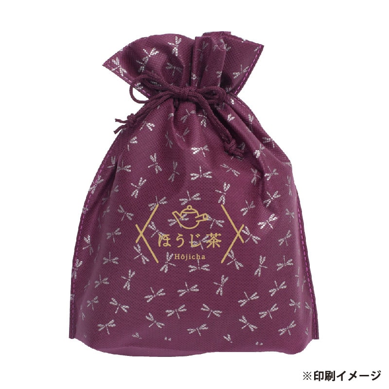 【オリジナル印刷】不織布和風巾着片面1色印刷 市松6色檜垣5色矢絣5色蜻蛉10色 SW2528　ロット500枚