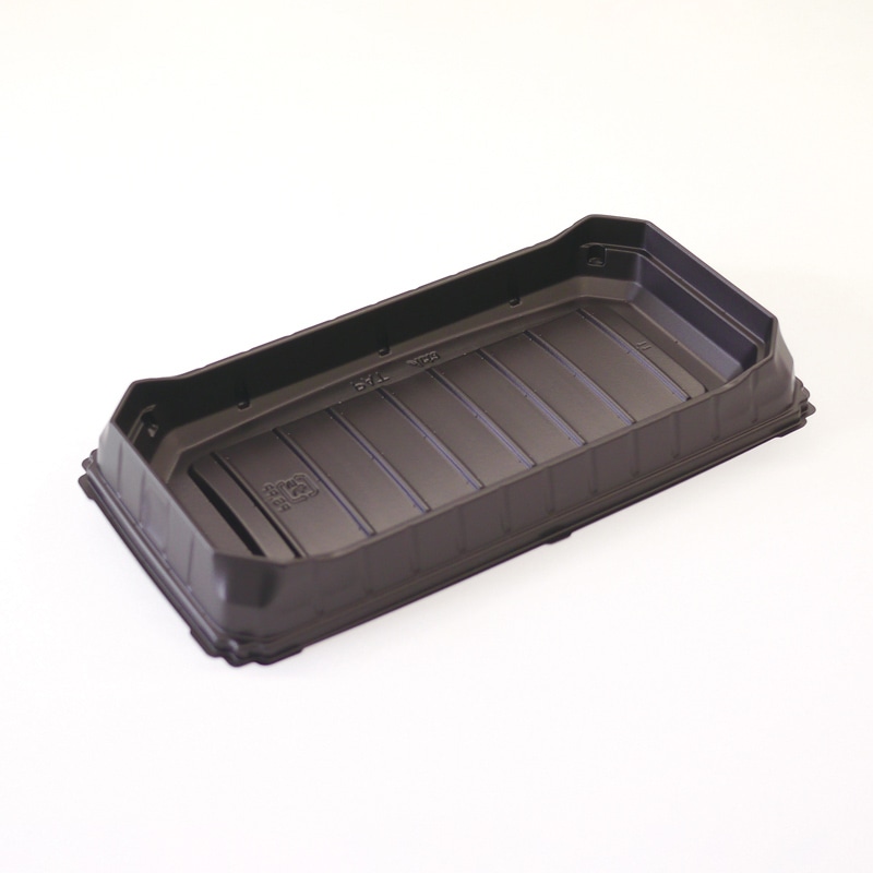 【オリジナル印刷】弁当容器 ワン折重 73×38 黒中皿 400枚 パーツのみ・名入れ不可