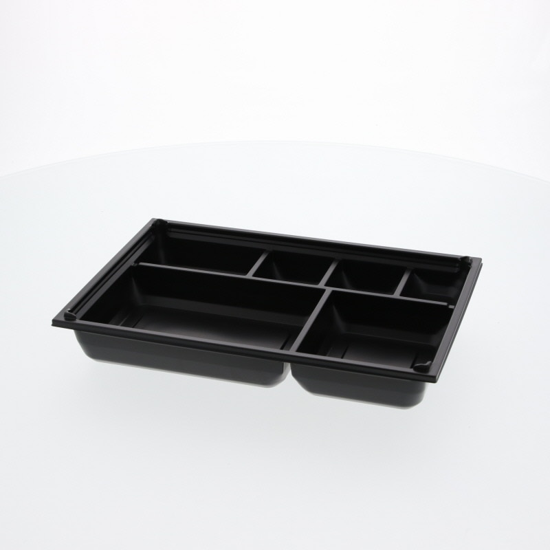 【オリジナル印刷】弁当容器 ワン折重 81×55 Y 黒底 200枚 パーツのみ・名入れ不可