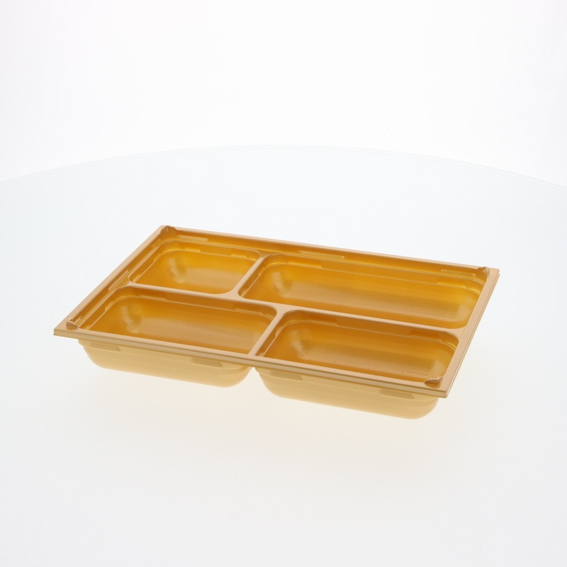 【オリジナル印刷】弁当容器 ワン折重 81×55 SP-4 金底 200枚 パーツのみ・名入れ不可