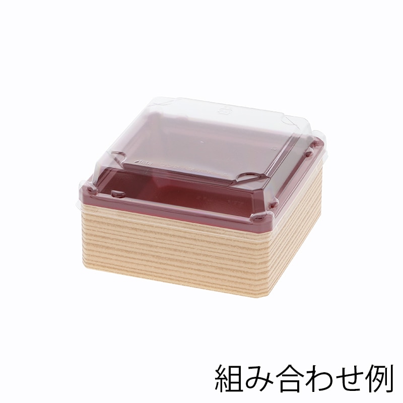 【オリジナル印刷】弁当容器 ワン折重 小隅40 K高蓋 透明 400枚 パーツのみ・名入れ不可