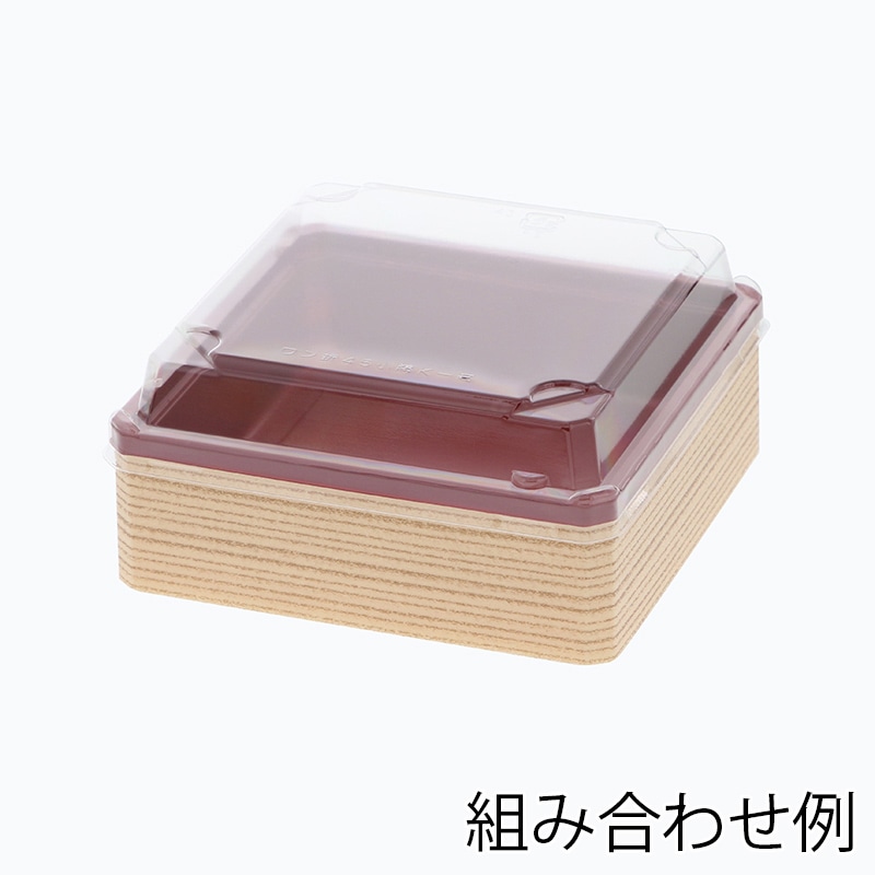 【オリジナル印刷】弁当容器　ワン折重 小隅45 A（重）　赤底　400枚　パーツのみ・名入れ不可