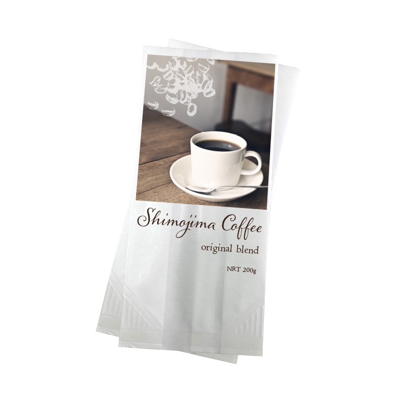 【オリジナル印刷】特注珈琲袋 200g用　晒 フルカラー印刷　3000枚