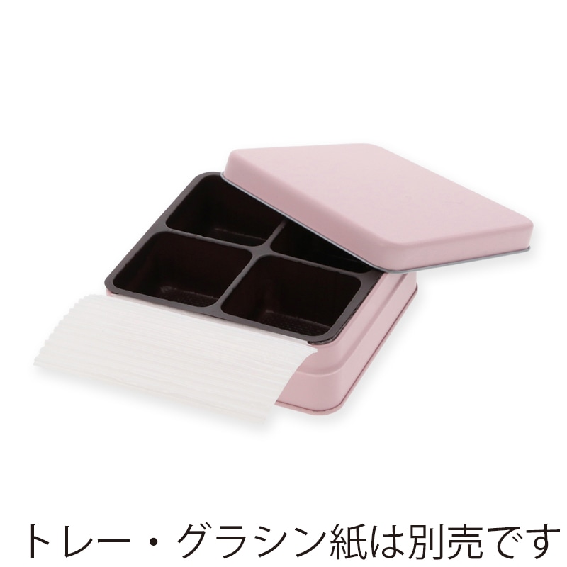 【オリジナル印刷】特注スクエア缶 シルク1色印刷 チョコレート　60個