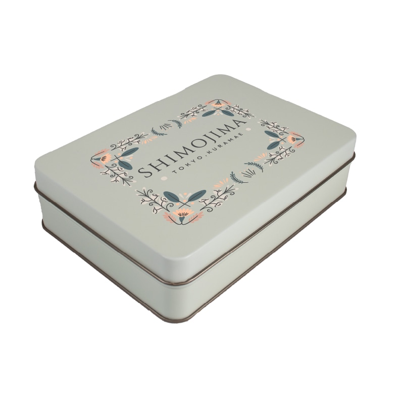 【オリジナル印刷】特注K－3缶 フルカラー4色印刷（＋白印刷） クリーム　60個