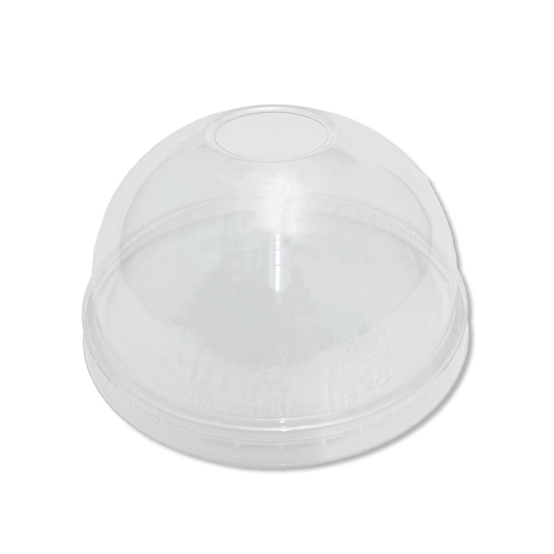 【オリジナル印刷】バイオPETドームリッド 16oz用蓋 ストロー〇穴抜き　500個
