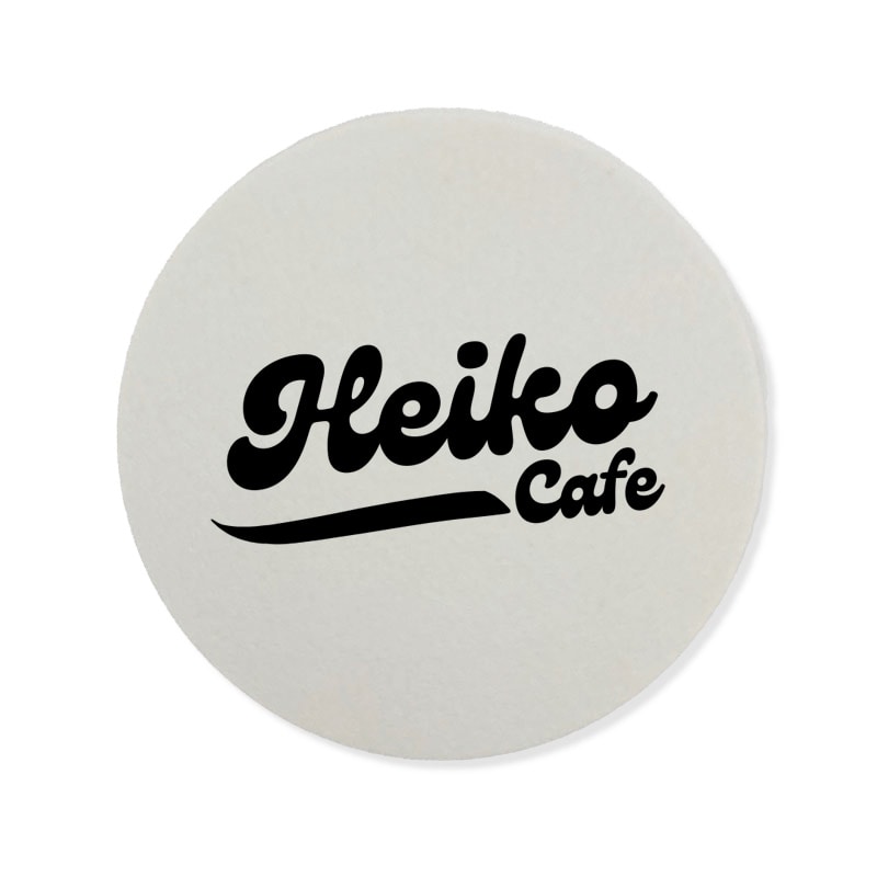 【オリジナル印刷】特注吸水ポリウレタンコースター 白　フルカラー4色印刷 50枚