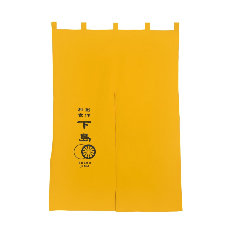 【オリジナル印刷】のれん かつらぎカラー　半間　無地 Bプリント　黒1色印刷　1枚