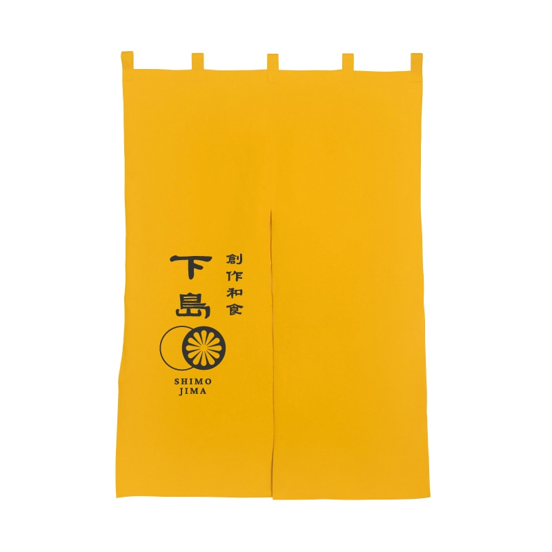 【オリジナル印刷】のれん かつらぎカラー　半間　無地 Cプリント　黒1色印刷　1枚