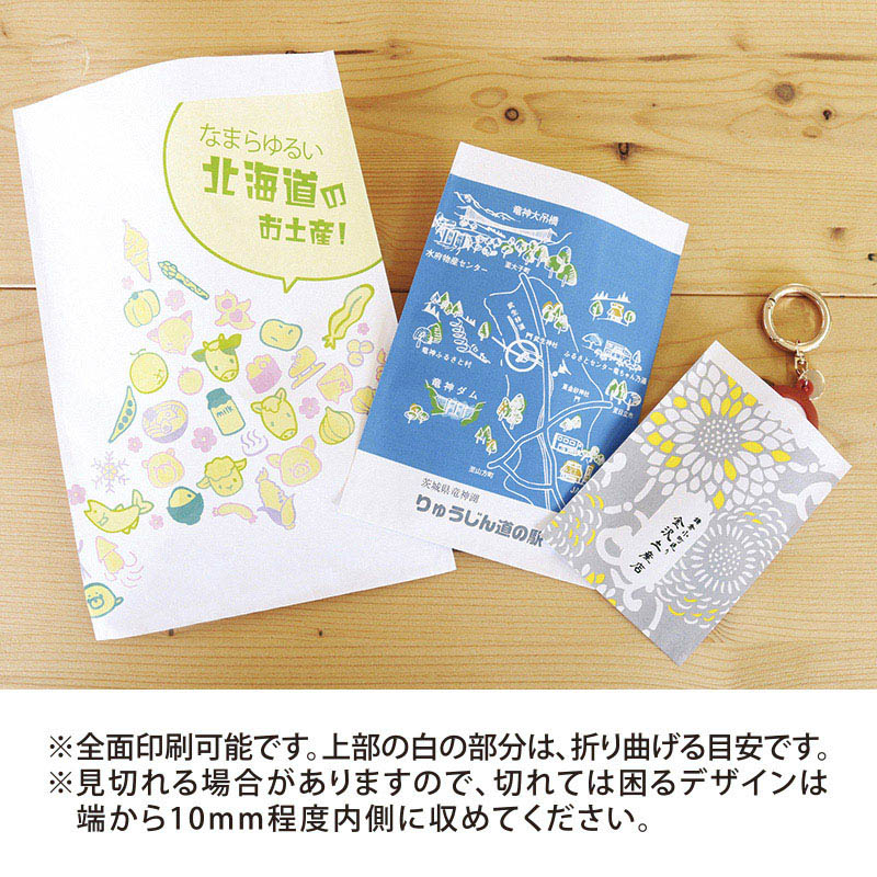 【オリジナル印刷】平袋 Sサイズ 1000枚 オンデマンドフルカラー両面印刷