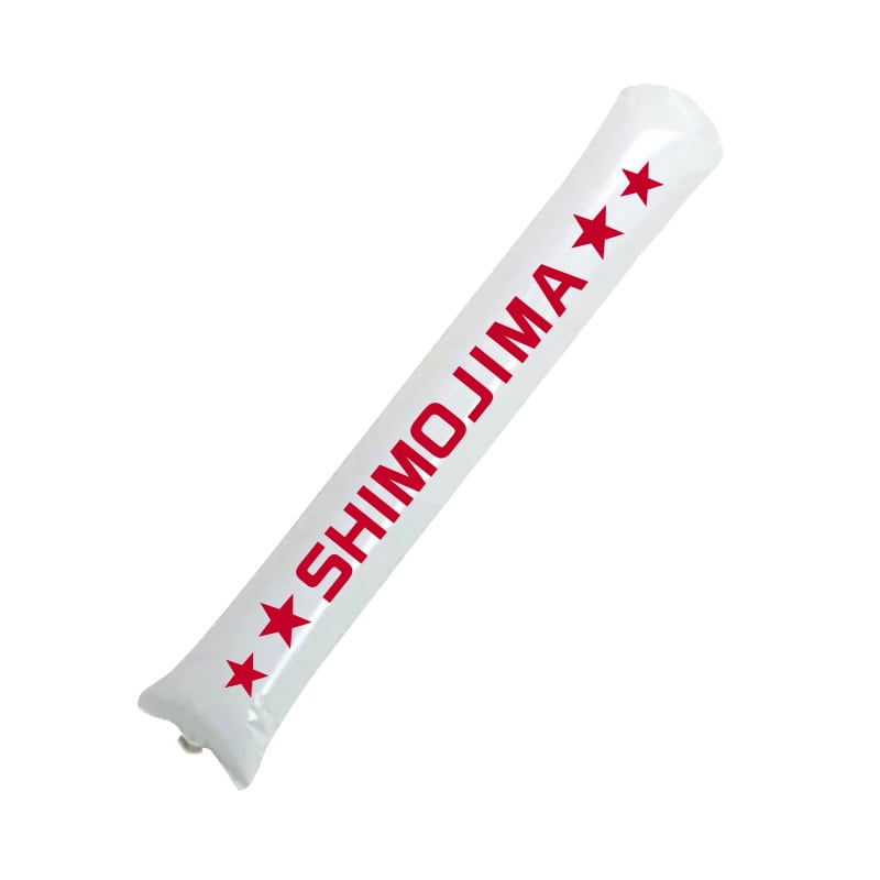 【オリジナル印刷】特注応援棒バルーン 両面同色1色印刷 バルーン2本/ストロー付き 1000セット