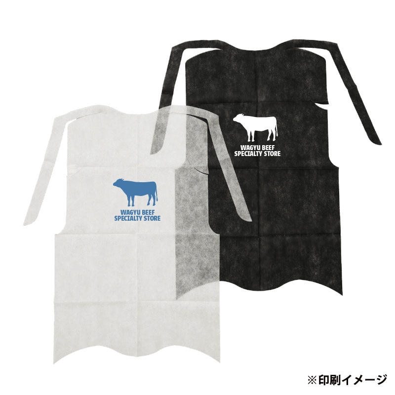 【オリジナル印刷】特注不織布エプロン ソフトタイプ8折 1色印刷 3600枚