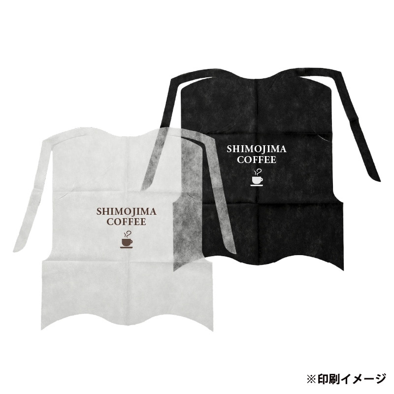 【オリジナル印刷】特注不織布エプロン エコタイプ8折　1色印刷 6000枚