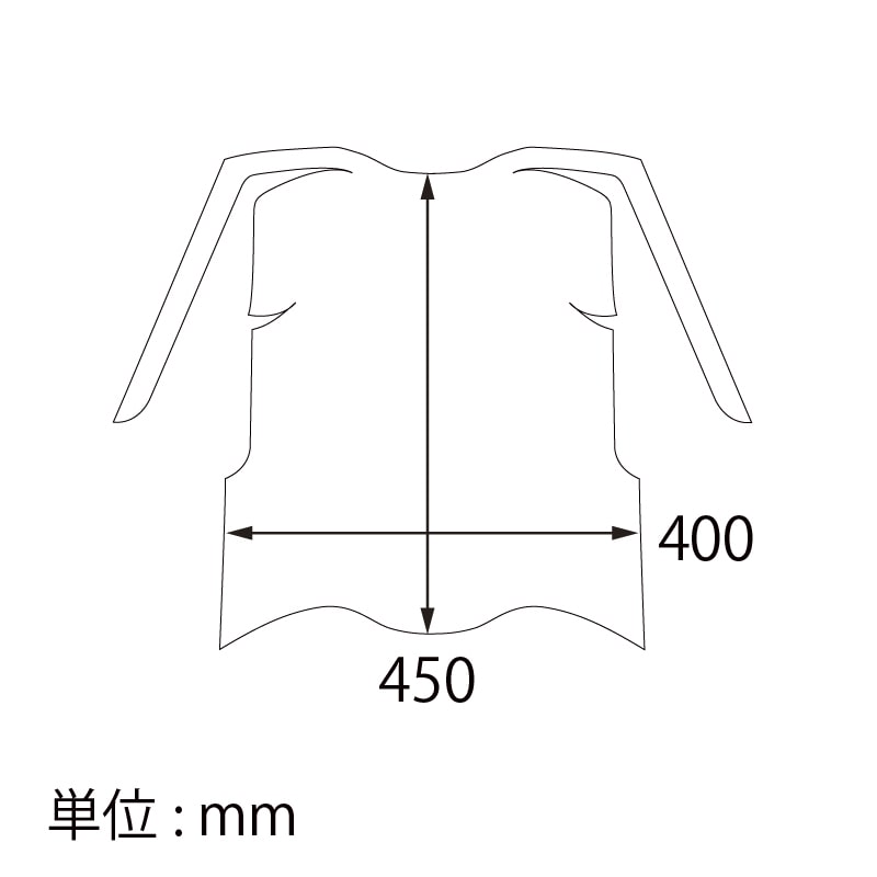 【オリジナル印刷】特注不織布エプロン エコタイプ8折　1色印刷 6000枚