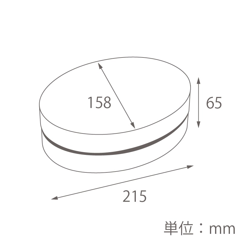 【オリジナル印刷】ギフトBOX オーバルコンビA　M1421 箔押し1色　300個