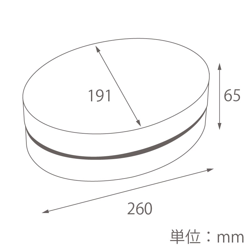 【オリジナル印刷】ギフトBOX オーバルコンビA　L1422 箔押し1色　510個