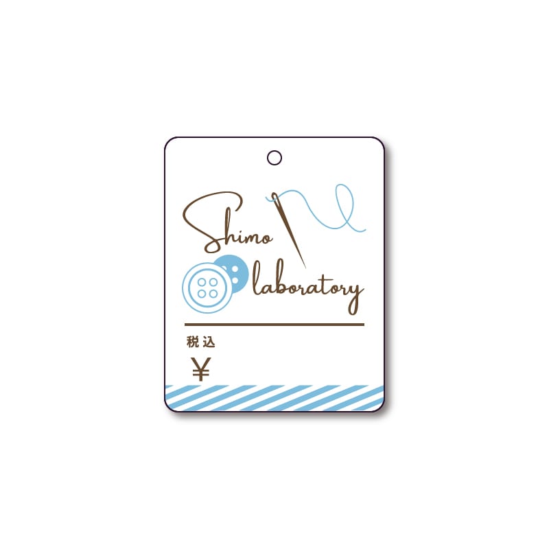 【オリジナル印刷】提札 糸なし　カド丸40×32mm 片面2色印刷　5000枚